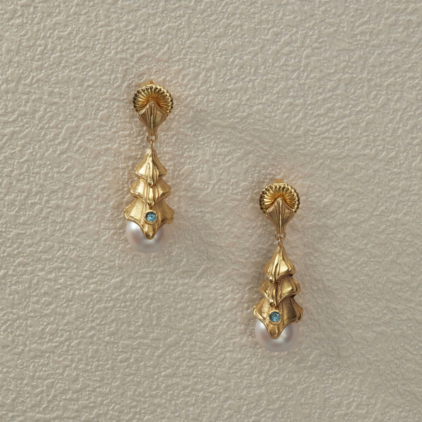 Pearl Earrings - Gold Plated Brass