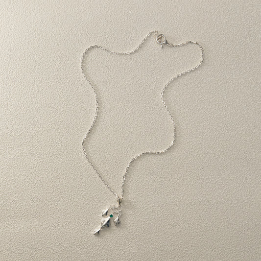 Dynamic Shell Pendant Necklace - Silver