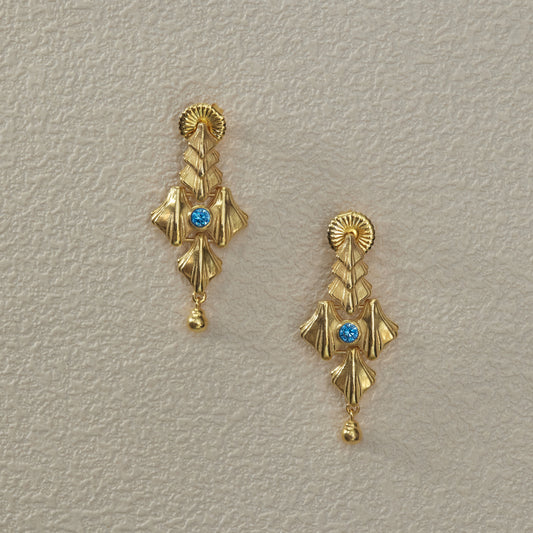 Earrings - Gold plated brass